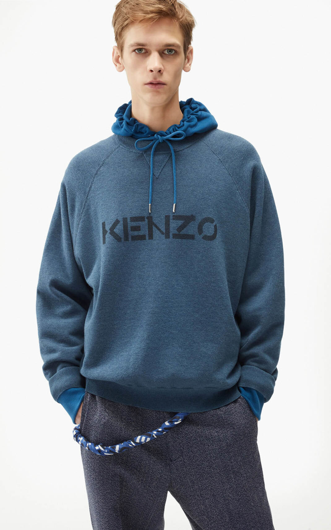 Kenzo logo セーター メンズ 青 - WHUTJD231